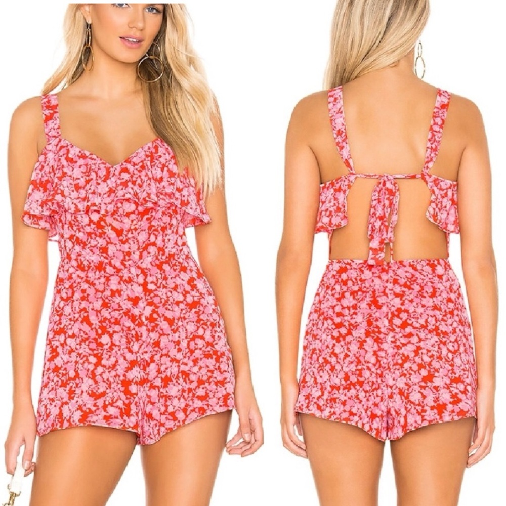 LOVERS and FRIENDS Roxie Romper in Valentine Print size Small